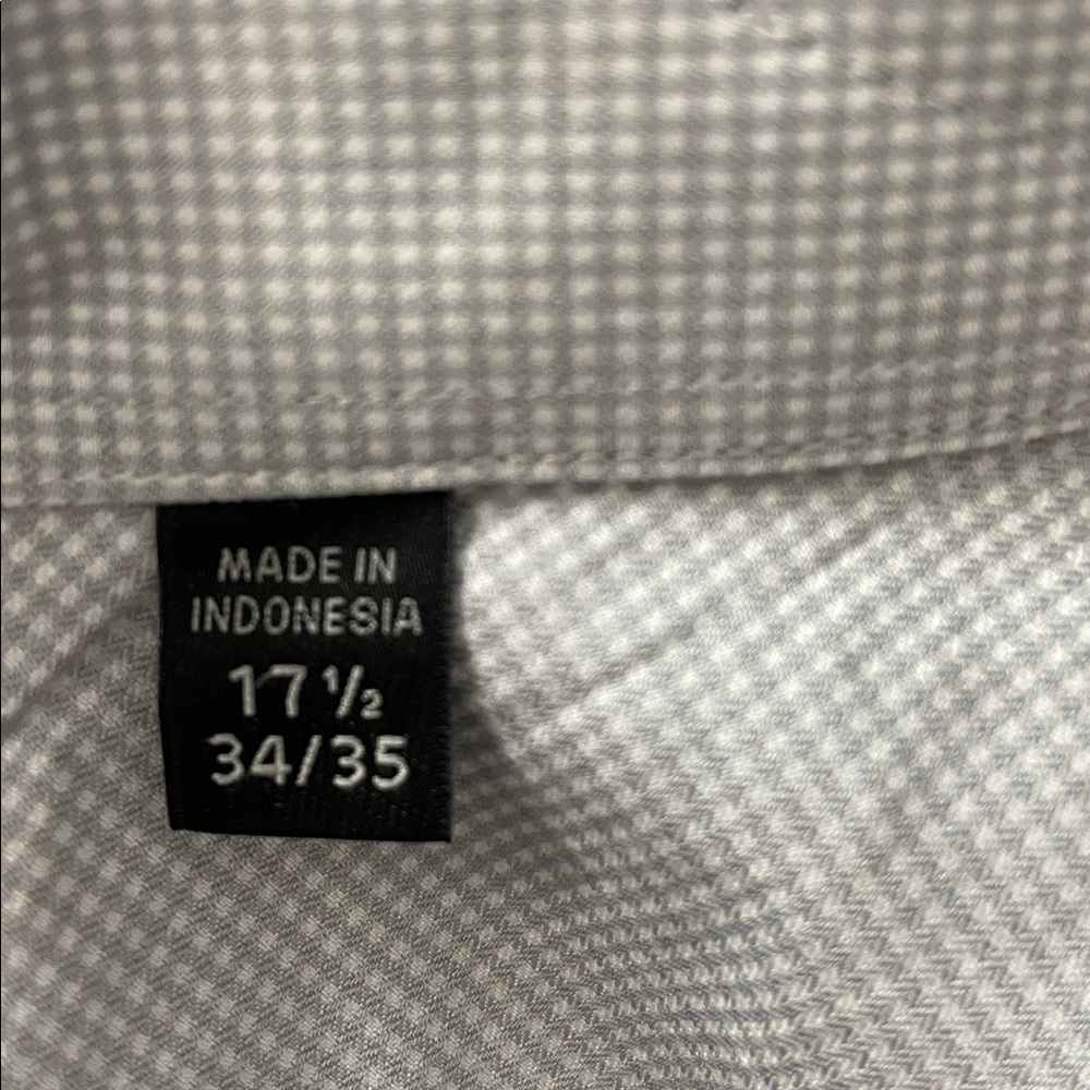 Ike Behar Men's Gray Checked  Dress Shirt - Picture 4 of 5
